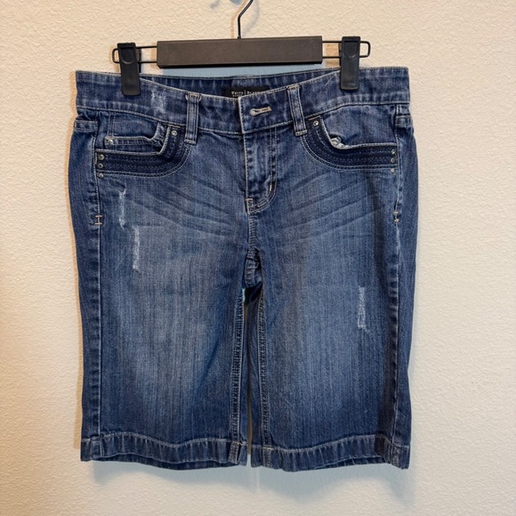 White House Black Market Pants - White House Black Market Noir‎ Denim Bermuda Shorts Womens Size 2
